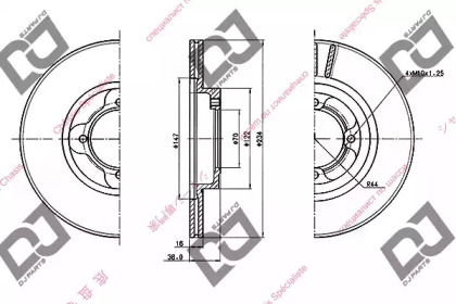 Тормозной диск DJ PARTS BD1560